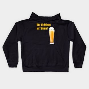 Bitte die Weizung auf 2 drehen ! Kids Hoodie